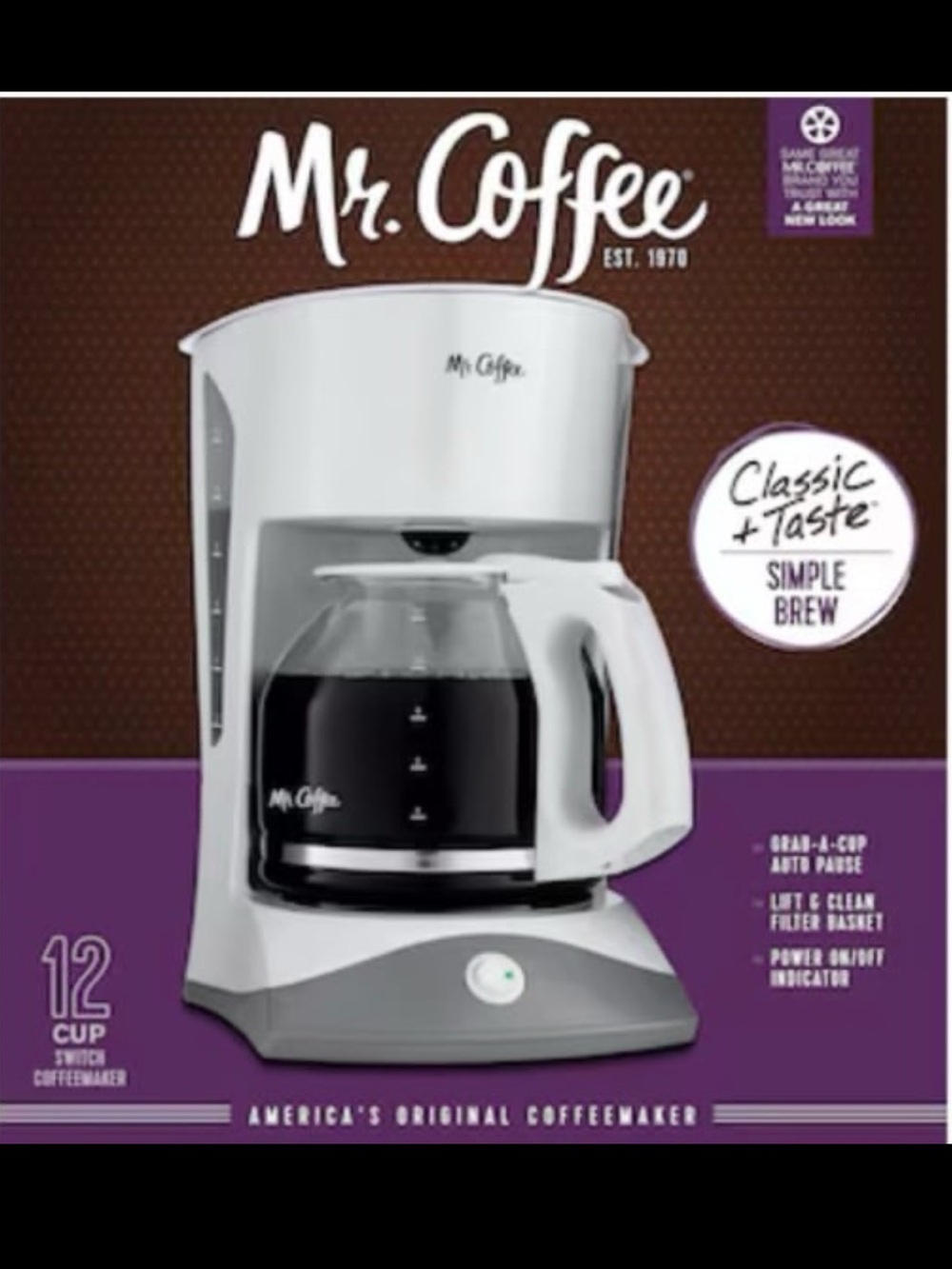 Mr. Coffee 12 cup programmable coffee maker